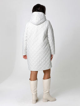 24114 Плащ утепл. св.серый - Dizzyway фото 4