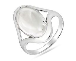 Кольцо из серебра горный хрусталь, КП19