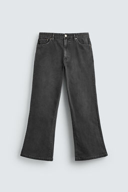 PANTAL?N FLARE FIT ESTRUCTURA ALGOD?N / Gris oscuro - Zara фото 8
