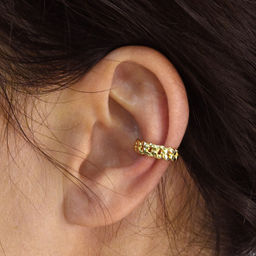 Серьга-кафф 15*4мм с позолоченным покрытием, 1 штука