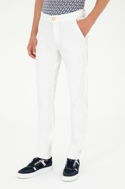 Erkek Beyaz Kanvas / Chino Pantolon Sepette S_rpriz _ndirim - U.s. polo assn фото 2