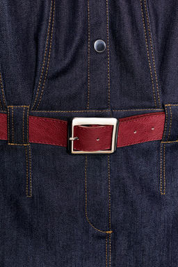 Z1975 SHORT DENIM DRESS WITH BELT - Zara фото 9