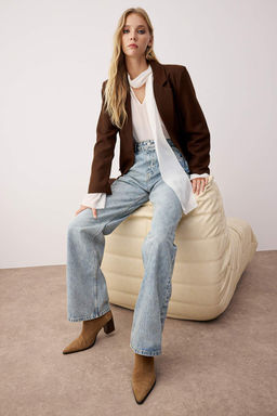 Mavi Yuksek Bel Bel Wide Leg Jeans TWOAW26JE00079 - Trendyolmilla фото 2