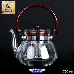 Чайник 750 мл жаропрочное стекло / YG-0331 /уп 36/