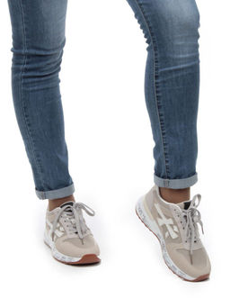 05-6026-209 BEIGE/GRAY Кроссовки женские (искусственные материалы) - No name фото 3