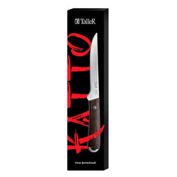 Нож кухонный филейный Katto 15см из нержавеющей стали, s2,3мм, ручка из нержавеющей стали и дерева венге, отверстие для подвешивания, цветная коробка, TalleR (Китай) - Домашняя мода фото 2