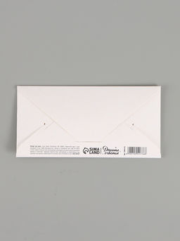 Цена за 10 шт. Конверт для денег Поздравляю, цветы, тиснение, 16.5?8 см