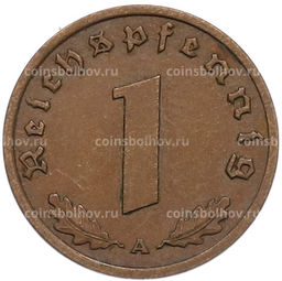 Монета 1 рейхспфенниг 1939 года A Германия