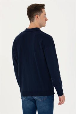 U. S. Polo Assn Мужской темно-синий базовый свитер - U.s. polo assn фото 5