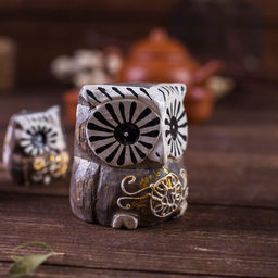 Сувенирный набор «Совы с узором», 6×14×7 см, дерево