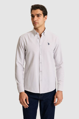 Erkek A__k Gri Uzun Kollu Basic G_mlek - U.s. polo assn фото 3