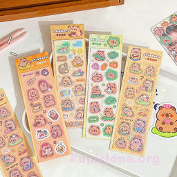 Набор наклеек Cute capybara