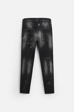 RIPPED SKINNY JEANS WITH PAINT SPLATTER - Zara фото 15