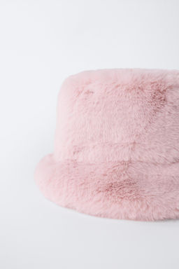 FAUX FUR BUCKET HAT - Zara фото 2