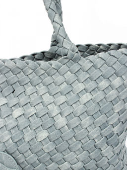 LACCOMA сумка СУ1056-винтаж синий эко кожа хлопок  фото 3