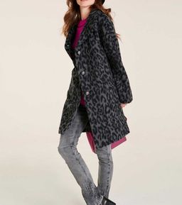 Пальто, серо-черное