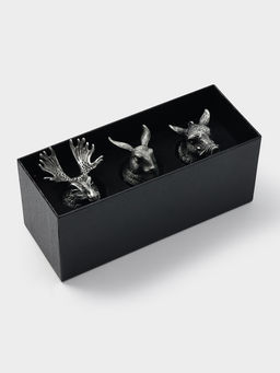 Подарочный набор рюмок-перевёртышей «Настоящему мужчине», на 3 персоны, рюмка 50 мл, стекло, металл