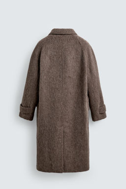 COAT WITH FAUX FUR WOOL BLEND