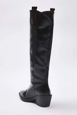 Kahverengi Suet Sivri Burun Blok Topuklu Kad?n Kovboy Cizme TAKAW26CZ00038 - Trendyolmilla фото 9