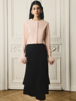 Двухслойная юбка миди / Zarina