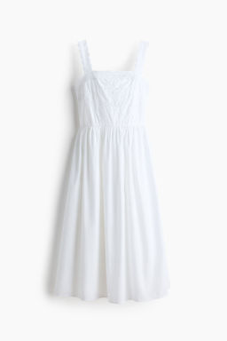 Vestido de algod?n con bordado ingl?s