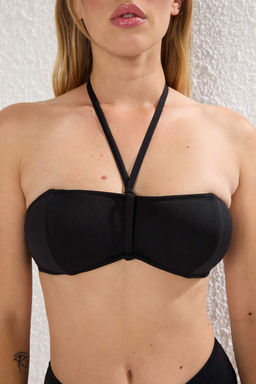 Trendyolmilla Siyah Balkonet Boyundan Baglamal? Bikini Ustu TBESS25BU00068 фото 3