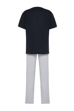 Lacivert Regular Fit Bask?l? Orme Pijama Tak?m? TMNSS24PT00038 - Trendyolmilla фото 8