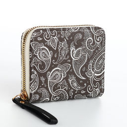 Кошелёк женский на молнии с ремешком, чёрный