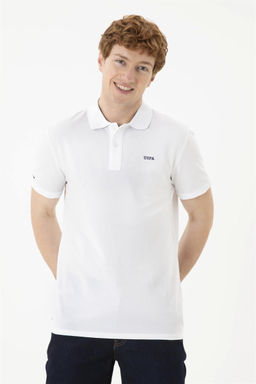 Мужская белая базовая футболка - U.s. polo assn фото 3