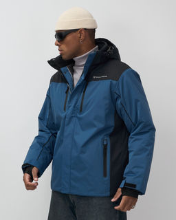 Горнолыжная куртка мужская зимняя синего цвета 7611S - Mtforce фото 3