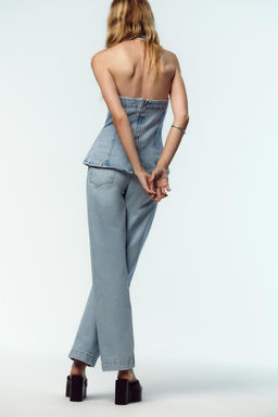JEANS Z.04 STRAIGHT MID-WAIST FULL LENGTH - Zara фото 5