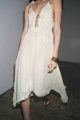 ZW COLLECTION ASYMMETRIC CROCHET DRESS - Zara фото 12