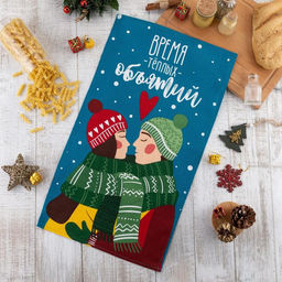 Полотенце Доляна Время теплых объятий 35х60 см,100% хлопок 160 г/м2  фото 3