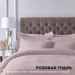 КПБ Страйп - сатин Графитовый 2,0-спальный - Хлопковый мир фото 2