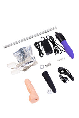 Секс-машина Diva Fuck Box, c двумя насадками, металл, синяя, 39 см  фото 8