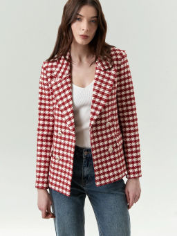 Жакет Emka ML743/comba приталенный твид мультиколор  фото 3