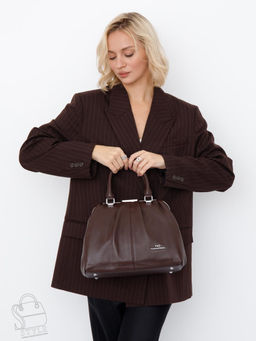 Сумка женская кожаная 9687Y coffee Polina&Eiterou