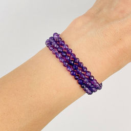 Бусины для украшений из Аметиста (96 бусин) 39 см