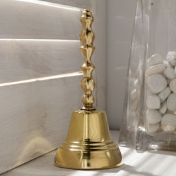 Колокольчик Валдайский Позвонок №4, полированный, с длинной ручкой, d=48 мм