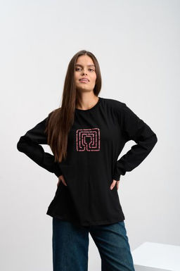 Лонгслив женский Лабиринт - Yollochka фото 13