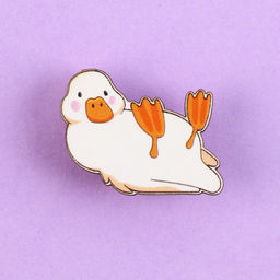 Цена за 2 шт. Значок деревянный Кря, 3.3?2.3 см