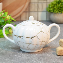 Сахарница 350 мл Lavenir "Золотой мрамор" 176-350 фарфор арт. 00111874