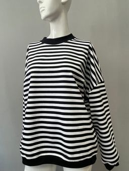 Свитшот полоска с черным, тельняшка, футер 2хнитка петля, пенье