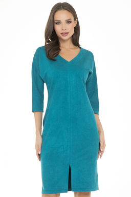 Платье Теплые объятия (вельвет, бирюза)