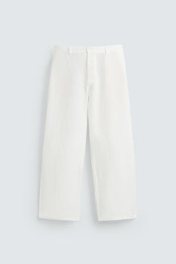 RELAXED FIT 100% LINEN TROUSERS - Zara фото 6