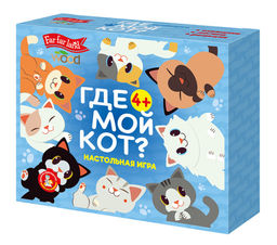 Игра настольная "Где мой кот?" 28 деревянных фишек (05681) 4+, "Десятое королевство"