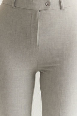 TRENDYOLMILLA Gri Poliviskon Slim Fit Havuc Duble Paca Dokuma Pantolon TWOSS25PL00040  фото 5