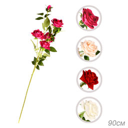 Цветок искусственный Роза 90 см 5 бутонов / NT47-6 /уп 50/400/ - Галеонтрейд фото 27