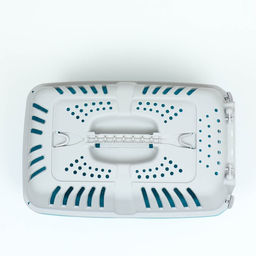 Переноска для животных пластиковая 47 х 30 х 35 см, вес до 9 кг, синяя - Пижон фото 6