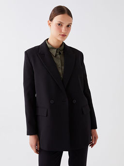 D?z Uzun Kollu Kad?n Blazer Ceket